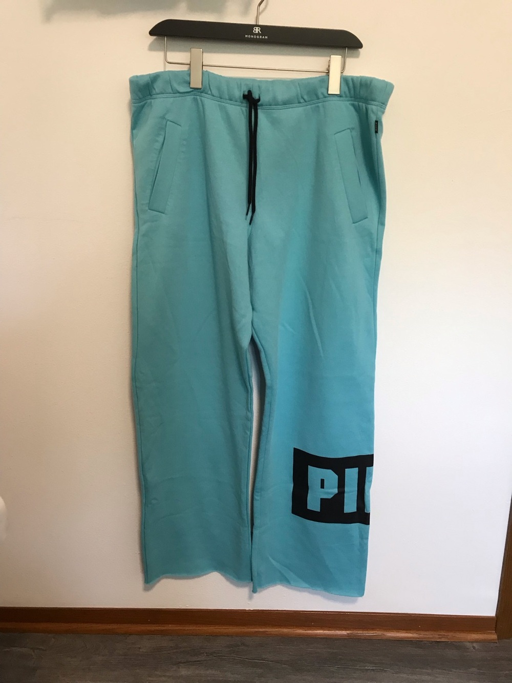 Victoria’s Secret VS Pink Teal Black Boyfriend Sweatpants